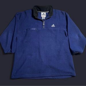 Adidas Black and Blue Fleece Jacket